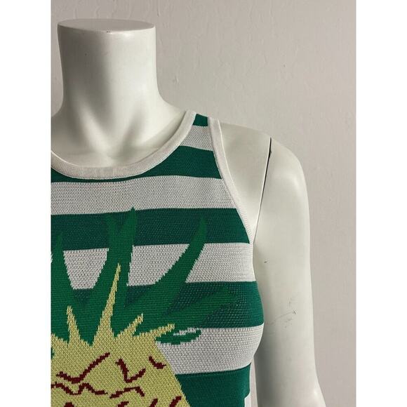 Staud S Pineapple Playa Tank Top Cabana Stripe Stretch Knit Resort Vacation NEW - Picture 3 of 9